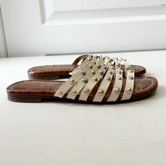 Sam Edelman Brea Studded Leather Slide Sandal Modern Ivory Size 7.5 - Picture 4 of 13